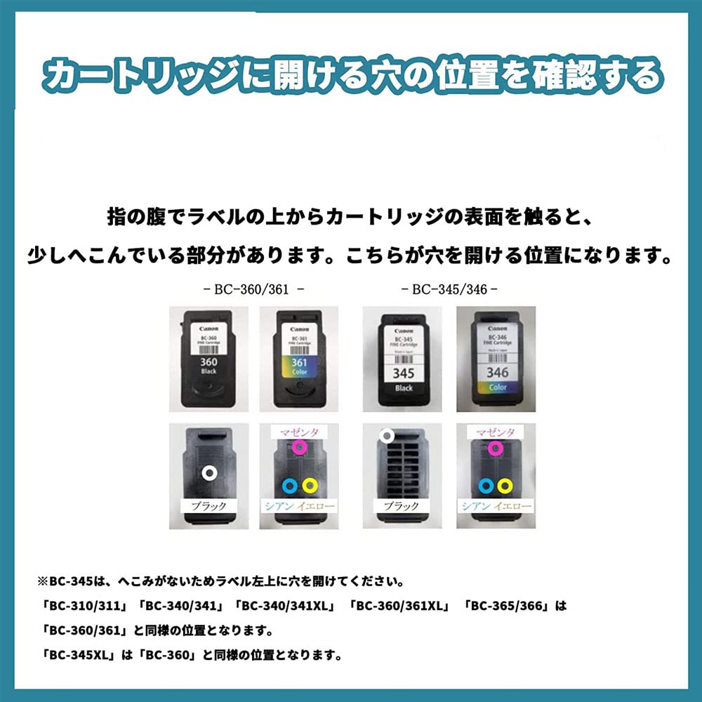 Amazon.co.jp: Canon Refill Ink BC-310/311 BC-340/341 BC-345/346 BC